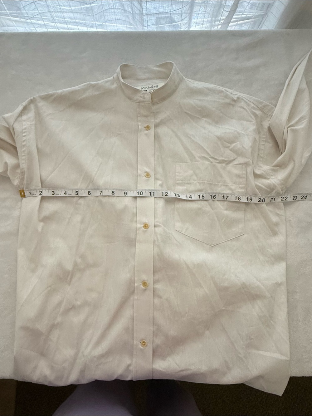 MAMÈNE Phoebe Mini Shirt Dress in White Size 0 XS/S Oversized Convertible Back - Picture 11 of 12